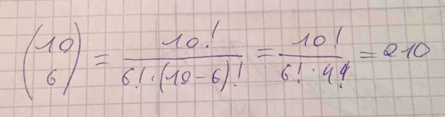 Binomialkoeffizient Beispiel