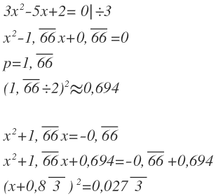 Quadratische Ergänzung Beispiel 2