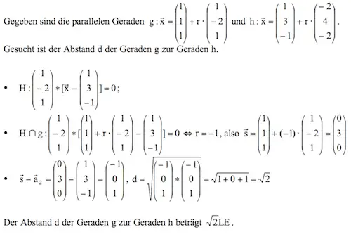 Abstand paralleler Geraden berechnen - Formel, Beispiele ...