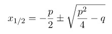 Definitionsmenge einer quadratischen Gleichung bestimmen